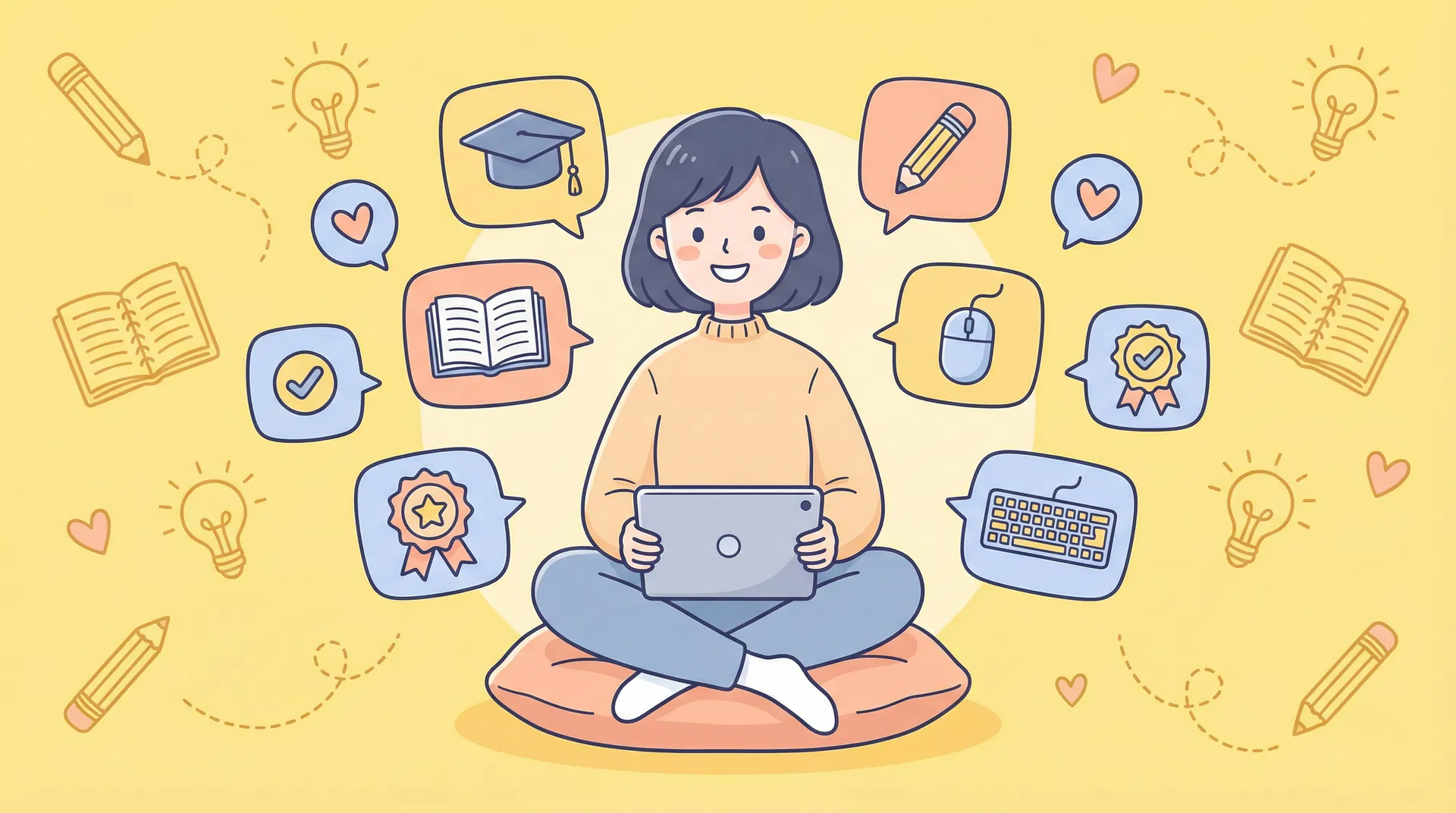 おうちでノーリスクにデモトレードで学ぶママのイラスト
