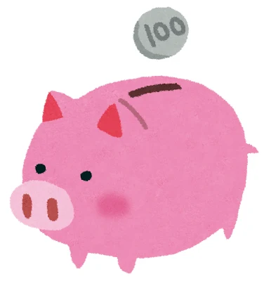 ブタの貯金箱のイラスト